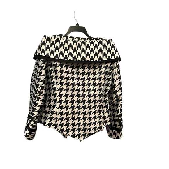 Black and White Houndstooth Skirt & Jacket Suit - Picture 3 of 8